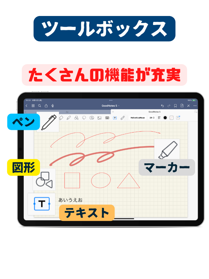 GoodNotes 5のツールボックスについて